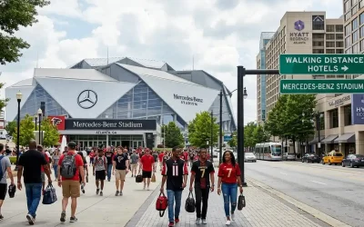 Walking distance hotels Mercedes-Benz Stadium