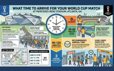 What Time to Arrive Mercedes-Benz Stadium World Cup