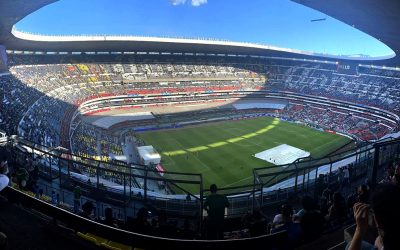 Estadio Azteca exterior in Mexico City, host stadium for FIFA World Cup 2026