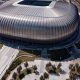 Aerial view of Estadio BBVA near Monterrey, host stadium for FIFA World Cup 2026