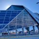 Mercedes-Benz Stadium exterior in Atlanta, host stadium for FIFA World Cup 2026