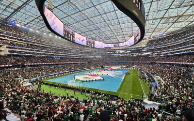 SoFi Stadium exterior in Los Angeles, host stadium for FIFA World Cup 2026